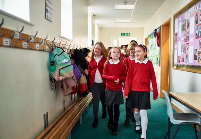 When my kids started school, I loved seeing them with their little friends, all in matching outfits (Photo: 10&#39;000 Hours/Getty Images)