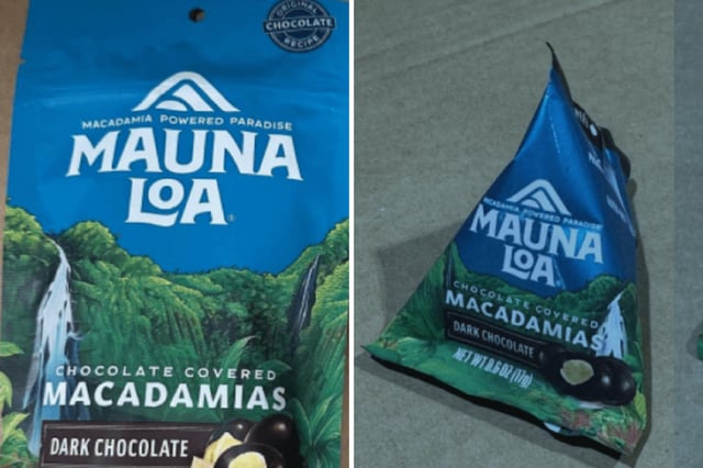 Mauna Loa Dark Chocolate Covered Macadamias, recalled on April 26, 2025 by the FDA.