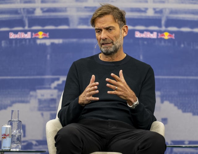 Jürgen Klopp bei seiner Vorstellung als Global Head of Soccer von RB im Januar
