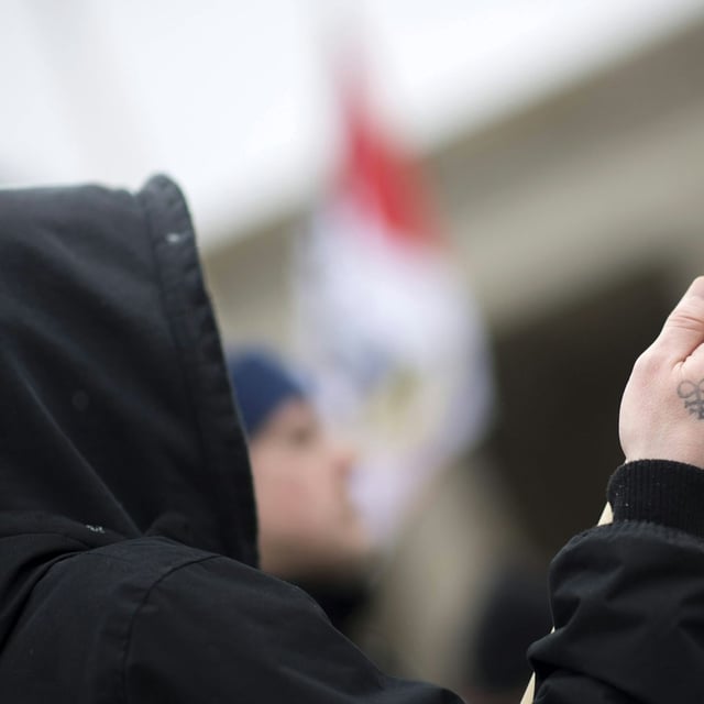 Neonazis auf einer Demonstration (Symbolbild)