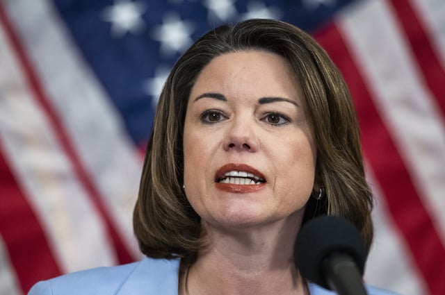 FILE - Rep. Angie Craig, D-Minn., speaks during a news conference on Capitol Hill on June 24, 2020, in Washington. (AP Photo/Manuel Balce Ceneta, File)