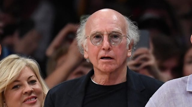 Larry David at a Los Angeles Lakers game at the Staples Center in Los Angeles, Nov. 15, 2019. (Kevork S. Djansezian/Getty Images/Courtesy)