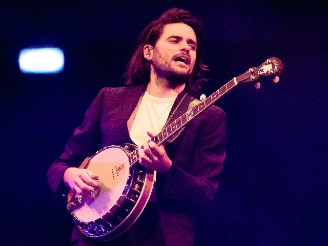 MILAN, ITALY - APRIL 29: Winston Marshall of Mumford & Sons performs on stage at Mediolanum Forum on April 29, 2019 in Milan, Italy. (Photo by Sergione Infuso/Corbis via Getty Images) *** Local Caption *** Winston Marshall
