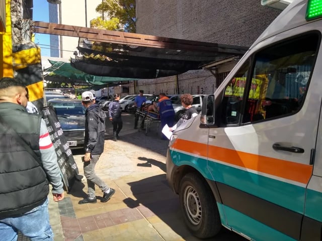 La mujer fue asistida por personal de SEC (Gentileza Los Andes).