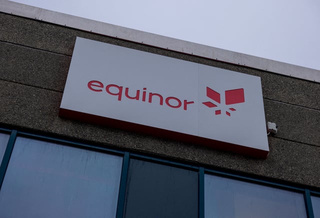 The logo of Equinor is set up at the entrance of a building at Western Europe's largest liquefied natural gas plant Hammerfest LNG in Hammerfest, Norway, March 14, 2024. REUTERS/Lisi Niesner/File Photo