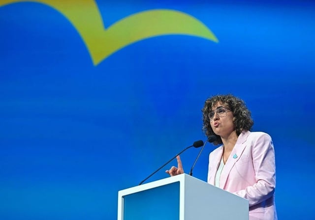 Dolors Montserrat, este miércoles, en el Congreso del PPE