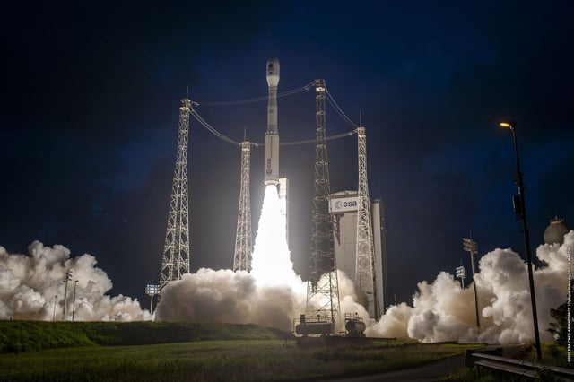A Vega C lifts off April 29 carrying ESA's Biomass satellite.