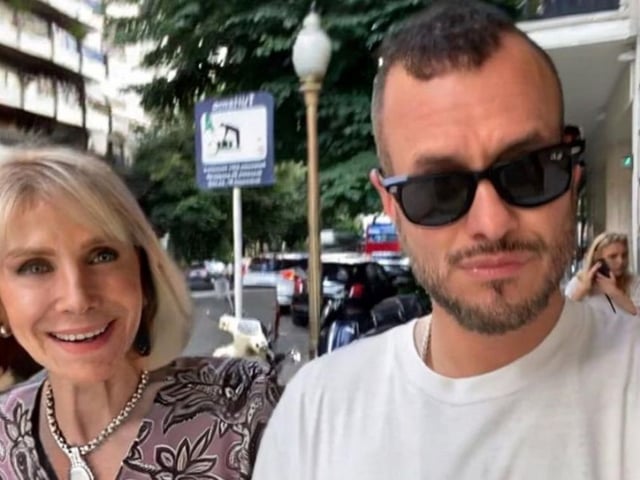 Evangelina Salazar y Martín Ortega de compras por Retiro. Instagram