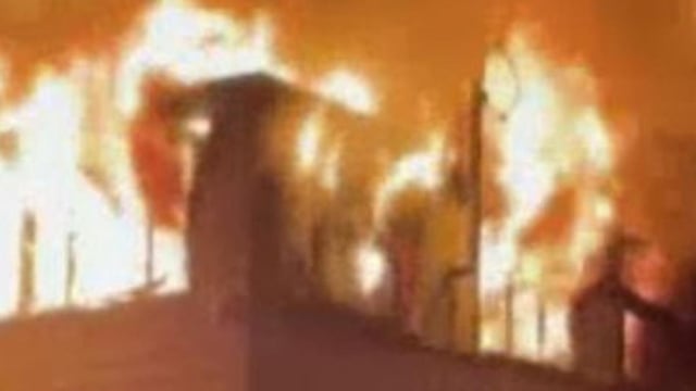 The blaze gutted a backpacker hostel in Bowen, North Queensland, on Wednesday. ABC