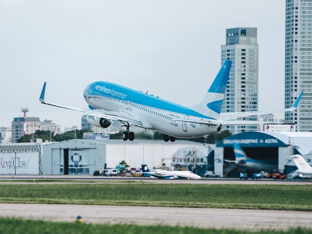 Avión Aerolíneas Argentinas. Foto Aerolíneas Argentinas.