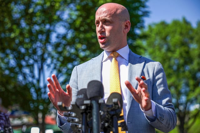 Deputy Chief of Staff Stephen Miller at the White House on April 28, 2025.
