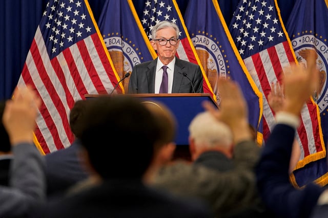 U.S. Federal Reserve Chair Jerome Powell attends a press conference, following a two-day meeting of the Federal Open Market Committee on interest rate policy, in Washington, D.C., U.S., March 19, 2025. REUTERS/Nathan Howard/File Photo