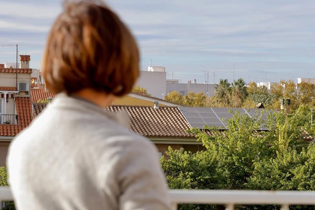 Vivienda con placas solares para autoconsumo en Picanya.