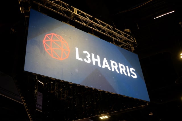 Signage is displayed at the L3Harris Technologies, Inc booth at Special Operations Forces (SOF) Week for defense companies, in Tampa, Florida, U.S., May 7, 2024.  REUTERS/Luke Sharrett