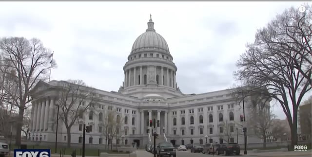 A view of the Wisconsin State Capitol.
