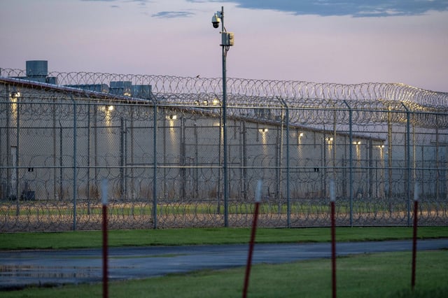 The Bluebonnet Detention Center is shown on Thursday, April 24, 2025, in Anson, Texas.