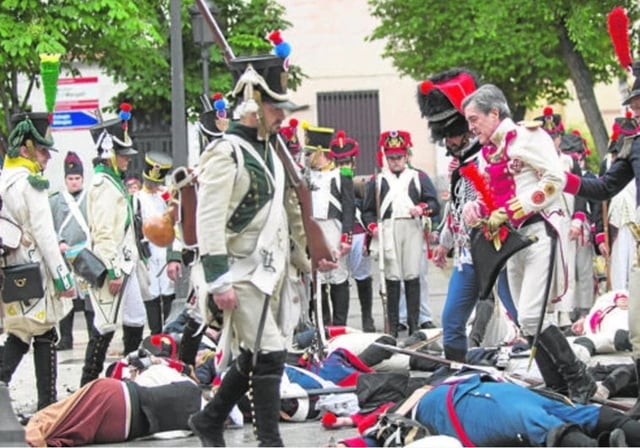 Recreación histórica del levantamiento del pueblo de Madrid contra los franceses en 1808