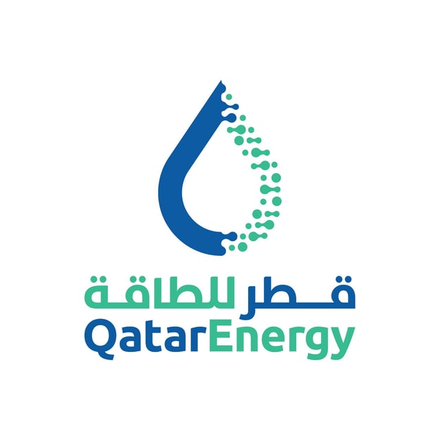 The new QatarEnergy logo is pictured during a news conference in Doha, Qatar, October 11, 2021. Qatar News Agency/Handout via REUTERS/File photo