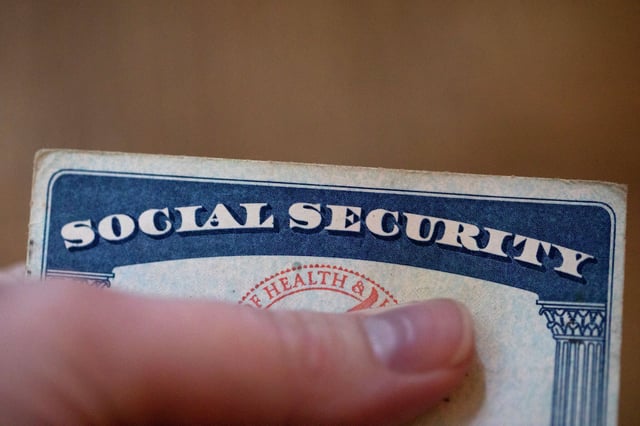 A Social Security card is displayed Oct. 12, 2021.