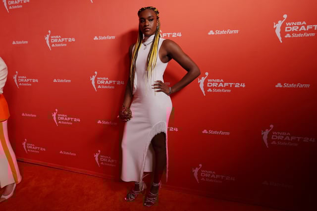 Apr 15, 2024; Brooklyn, NY, USA; Aaliyah Edwards before the 2024 WNBA Draft at Brooklyn Academy of Music. Brad Penner-USA TODAY Sports/ File Photo