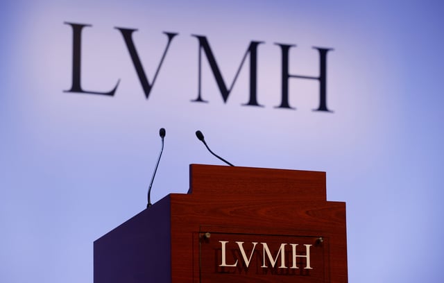 A LVMH luxury group logo is seen prior to the announcement of their 2019 results in Paris, France, January 28, 2020. REUTERS/Christian Hartmann