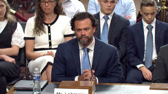Matt Lohmeier at his confirmation hearing.