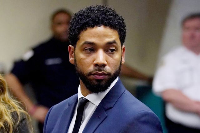 Jussie Smollett at the Leighton Criminal Court Building in Chicago in 2019.