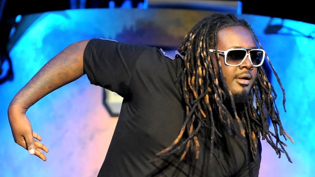 Baltimore, MD — 8/10/10 –Shown is T-Pain, performing at the 1st Mariner Arena. ae-black-eyed-peas, Gene Sweeney Jr. [Baltimore Sun staff] #0127
