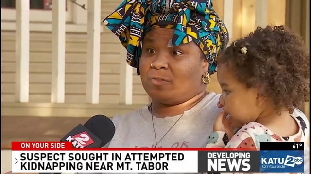 The woman said she caught up to the man, then “punched him in the face,” according to police.