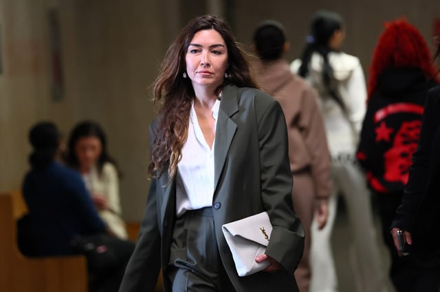 Miriam Haley arrives to testify against Harvey Weinstein at Manhattan criminal court in New York on May 1, 2025. 