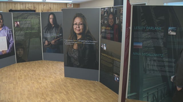 "Bi-Giwen: Coming Home - Truth Telling From the Sixties Scoop" is a travelling exhibit that tells the story of Indigenous children who were taken from their families, often forcibly and fostered and/or adopted out to non-Indigenous homes often far away from their communities and some across the globe.