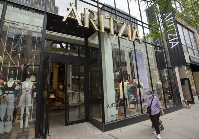 An Aritzia store is seen Tuesday, July 13, 2021, in Montreal. THE CANADIAN PRESS/Ryan Remiorz