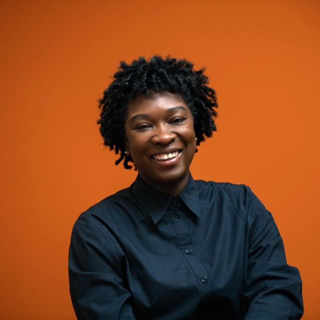 Poet Canisia Lubrin poses for a photo at the Toronto office of publisher Penguin Random House Canada ahead of the release of her debut fiction novel Code Noir, Tuesday, January 23, 2024. (Galit Rodan/The Globe and Mail)