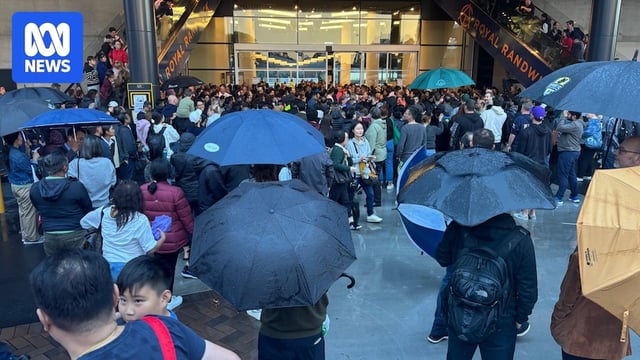 Chaos unfolds at Sydney's Randwick Racecourse at the site where students were sitting exams for gifted students