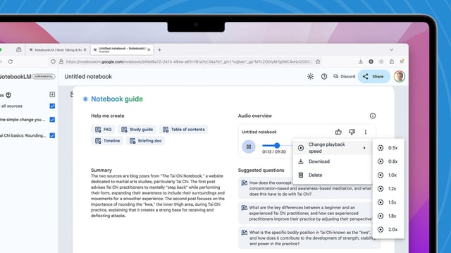 NotebookLM can produce audio podcasts for you