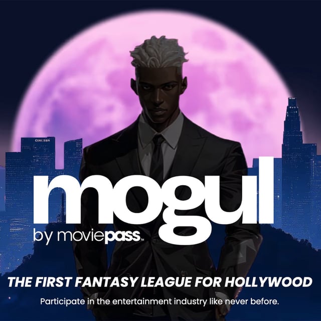 A cartoon image shows a man in a suit in front of a Hollywood background at night.