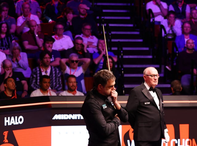 Snooker - World Snooker Championship - The Crucible Theatre, Sheffield, Britain - May 2, 2025 England's Ronnie O'Sullivan reacts during his semi final match against China's Zhao Xintong Action Images via Reuters/Andrew Boyers