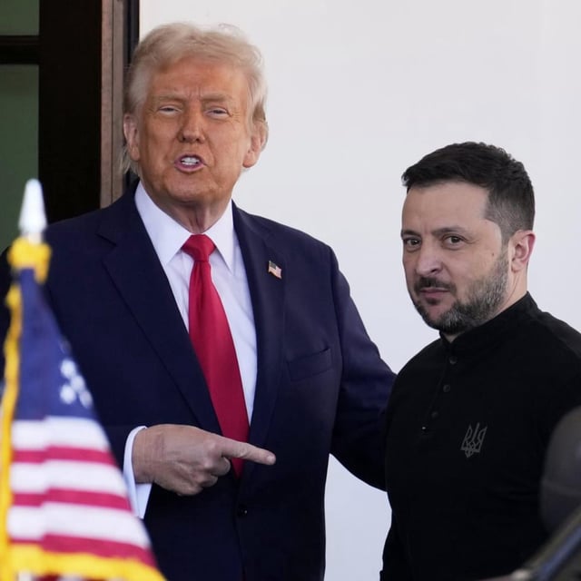Donald Trump und Wolodymyr Selenskyj kurz vor dem Eklat im Weißen Haus Ende Februar.
