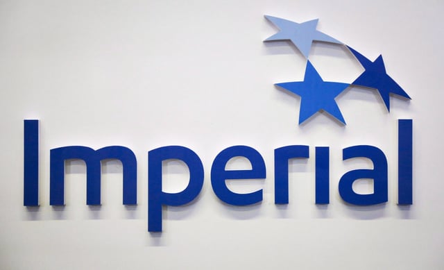 Imperial Oil Ltd. reported a first-quarter profit of $1.29 billion, up from $1.20 billion in the same quarter last year. The Imperial Oil logo at the company's annual meeting in Calgary on April 28, 2017. THE CANADIAN PRESS/Jeff McIntosh