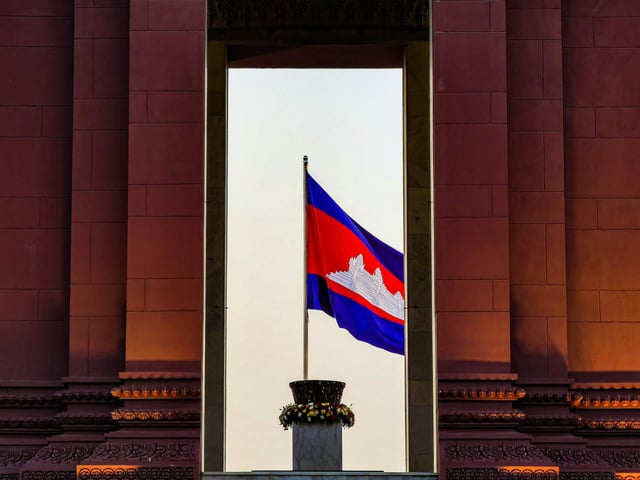 Cambodian flag  (Thoeun Ratana/Unsplash)