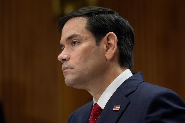 Marco Rubio attends a Senate Foreign Relations committee hearing on his nomination to be Secretary of State on Jan. 15, 2025, in Washington, D.C.