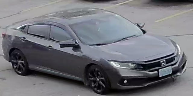  An image from Halton Regional Police of a vehicle sought in a deadly shooting Tuesday, April 29, 2025 in a Burlington Mandarin buffet parking lot.