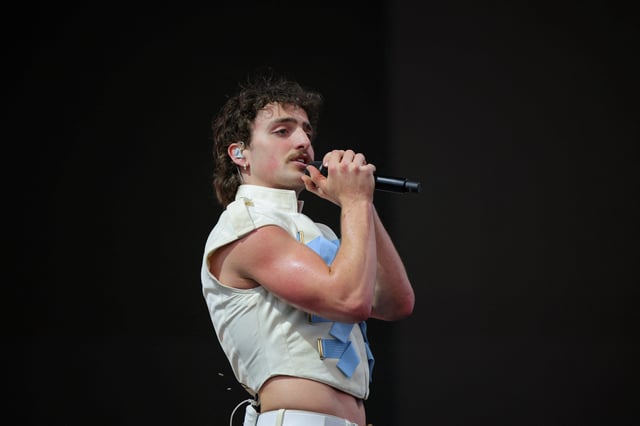 Benson Boone performs at the Coachella Valley Music and Arts Festival in Indio, California, U.S., April 11, 2025.