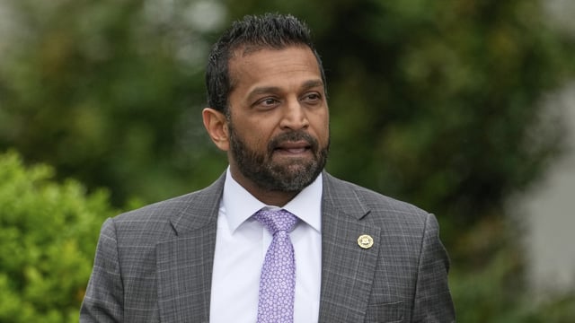 FBI director Kash Patel arrives on the South Lawn of the White House in Washington. (AP Photo/Alex Brandon, File)