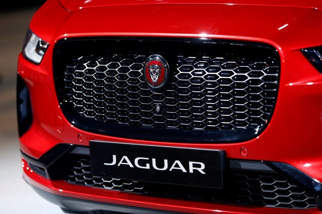 Car of the Year 2019 winner, Jaguar I-Pace, is seen during the award ceremony ahead of the 89th Geneva International Motor Show in Geneva, Switzerland March 4, 2019. REUTERS/Denis Balibouse/File Photo