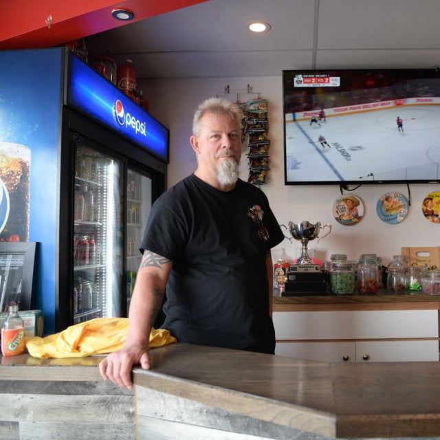 Jeff Olsen is photographed at his business, Innisfail Bowling Lanes, in Innisfail on Wednesday, April 30, 2025. He voted for Grant Abraham of the United Party of Canada in the federal election two days earlier. A longtime separatist, Olsen says he hopes the Liberal minority government will spark broader conversations about Alberta separation. (Sarah B Groot/The Globe and Mail)