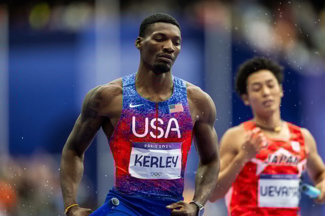 Fred Kerley hat bei den Olympischen Spielen 2024 in Paris die Bronze-Medaille über 100 Meter gewonnen.