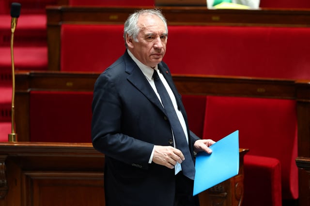 French Prime Minister Francois Bayrou attends a debate on France's energy sovereignty at the National Assembly in Paris, France, April 28, 2025. REUTERS/Gonzalo Fuentes/File Photo