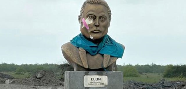 Eine Statue für Elon Musk gibt es schon in Boca China, das nun zu Starbase City werden könnte