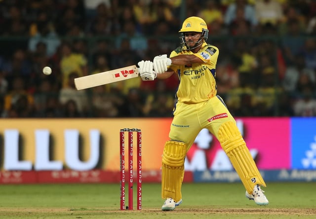 Cricket - Indian Premier League - IPL - Royal Challengers Bengaluru v Chennai Super Kings - M. Chinnaswamy Stadium, Bengaluru, India - May 3, 2025 Chennai Super Kings' Ayush Mhatre in action REUTERS/Stringer